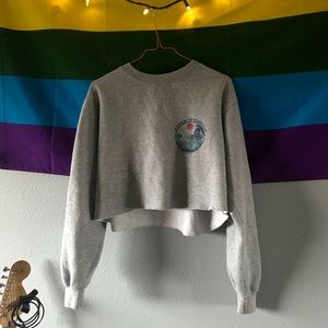 “Natives of the Golden Coast” cropped crewneck